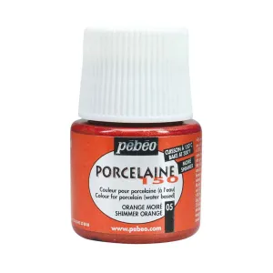 Pebeo Porcelaine 150 Ceramic Paint - Shimmer Orange