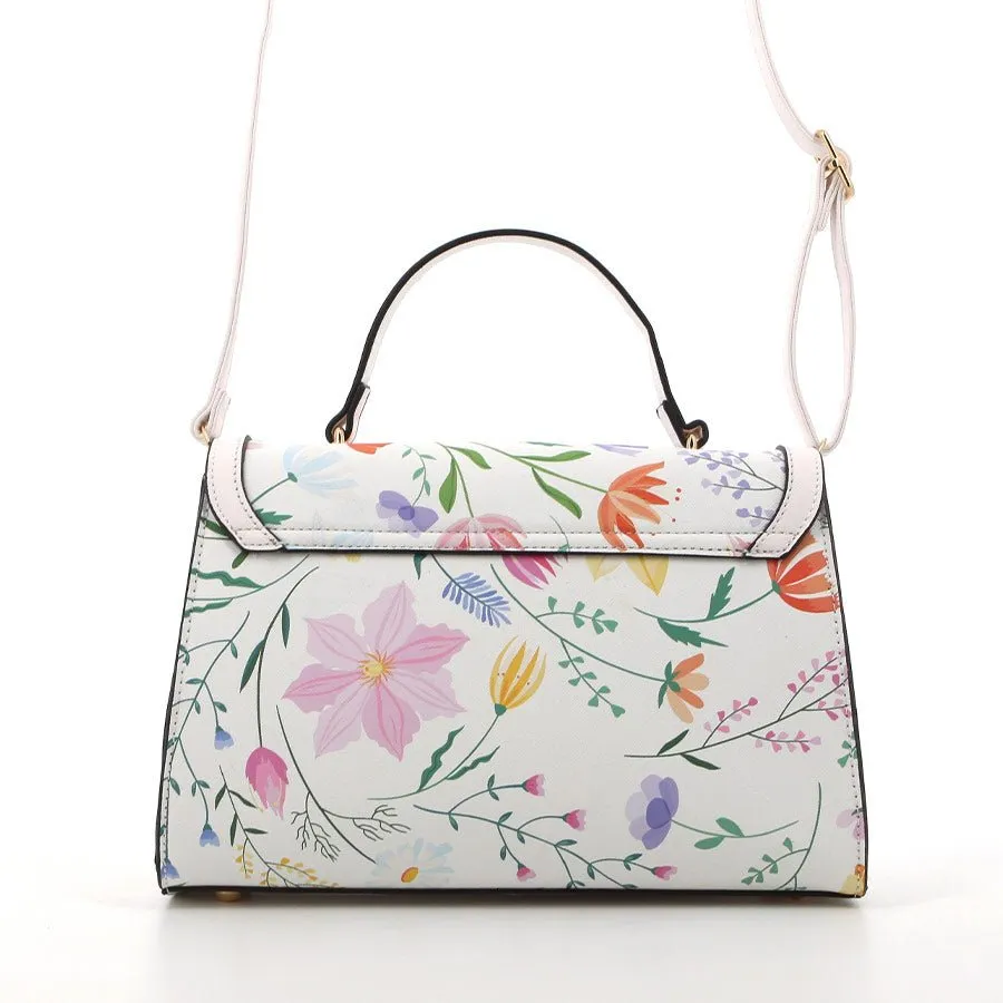 Pierre Cardin Christie Top Handle Handbag | White Floral