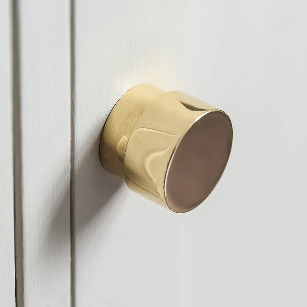 Polished Brass Drum Cabinet Knob