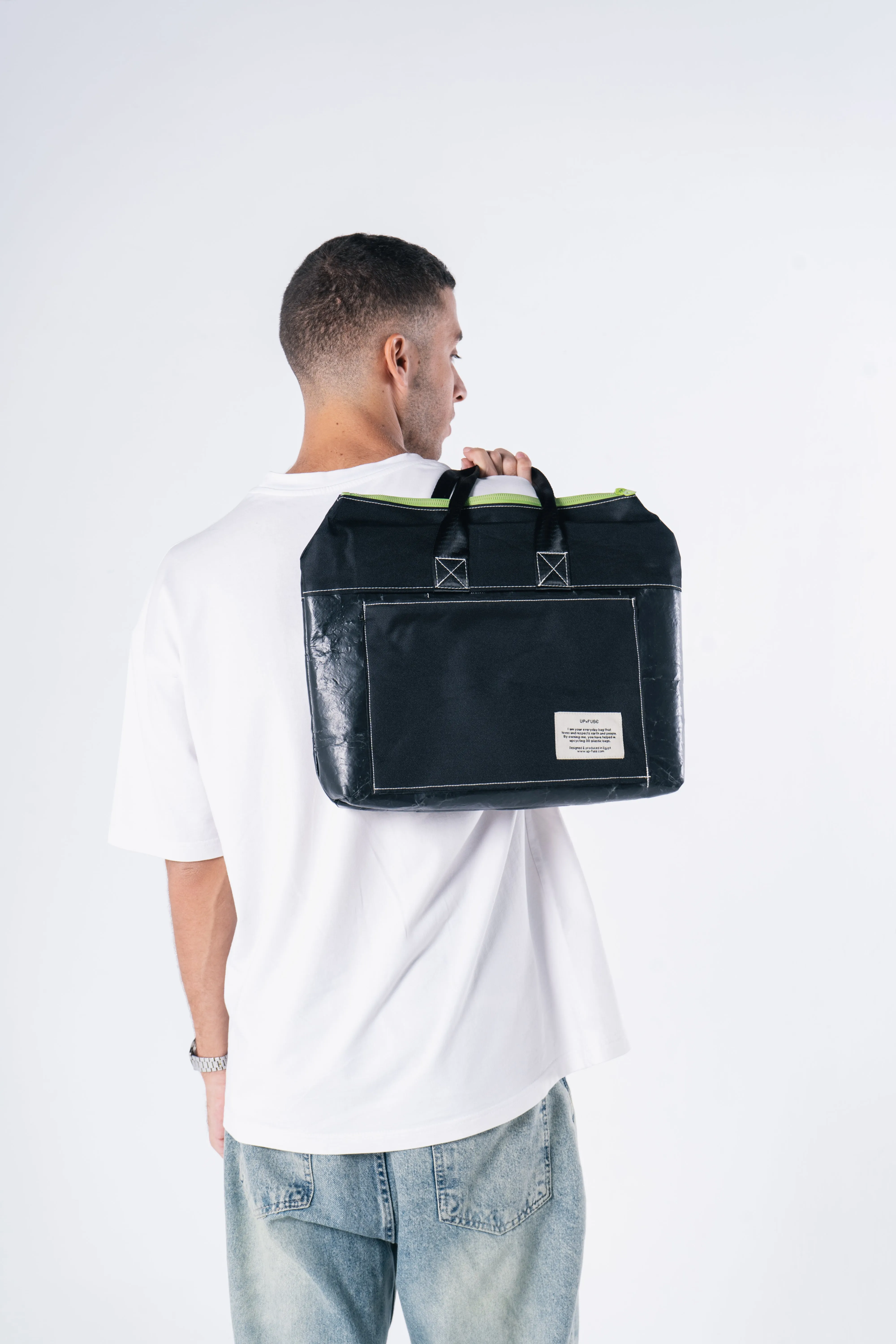 Practical Plastic Laptop Bag in Black
