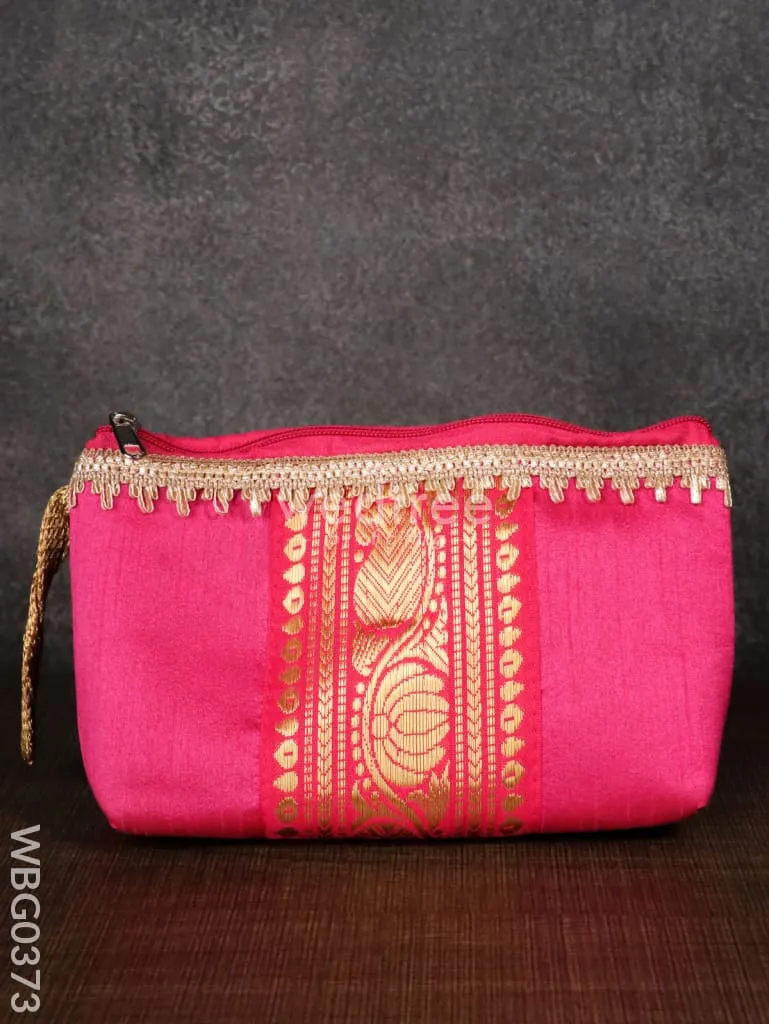 Purse with Mango Zari and Golden lace - WBG0373