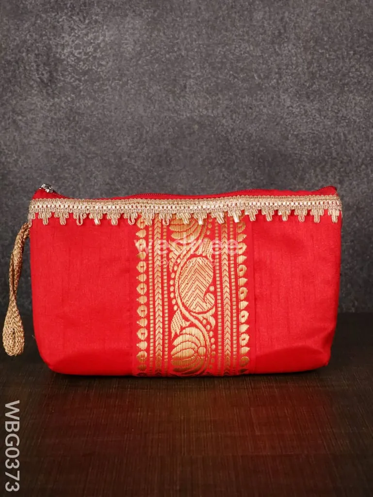 Purse with Mango Zari and Golden lace - WBG0373