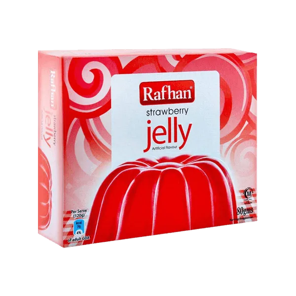 RAFHAN STRAWBERRY JELLY POWDER 80GM