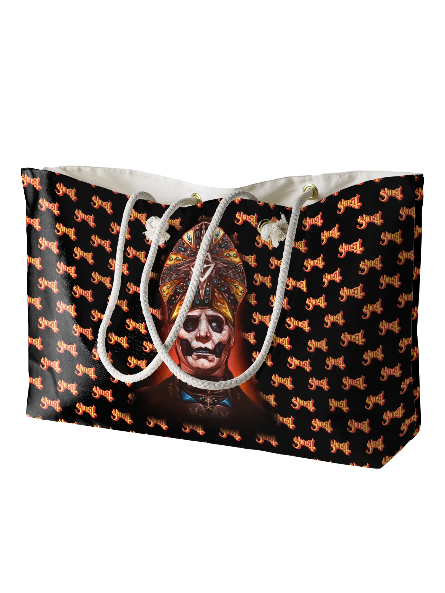 Rocksax Ghost Rope Handled Beach Bag - Cardinal