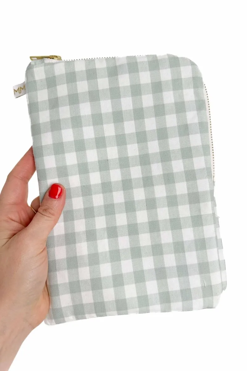 Sage Gingham Everyday Travel Diaper Pouch