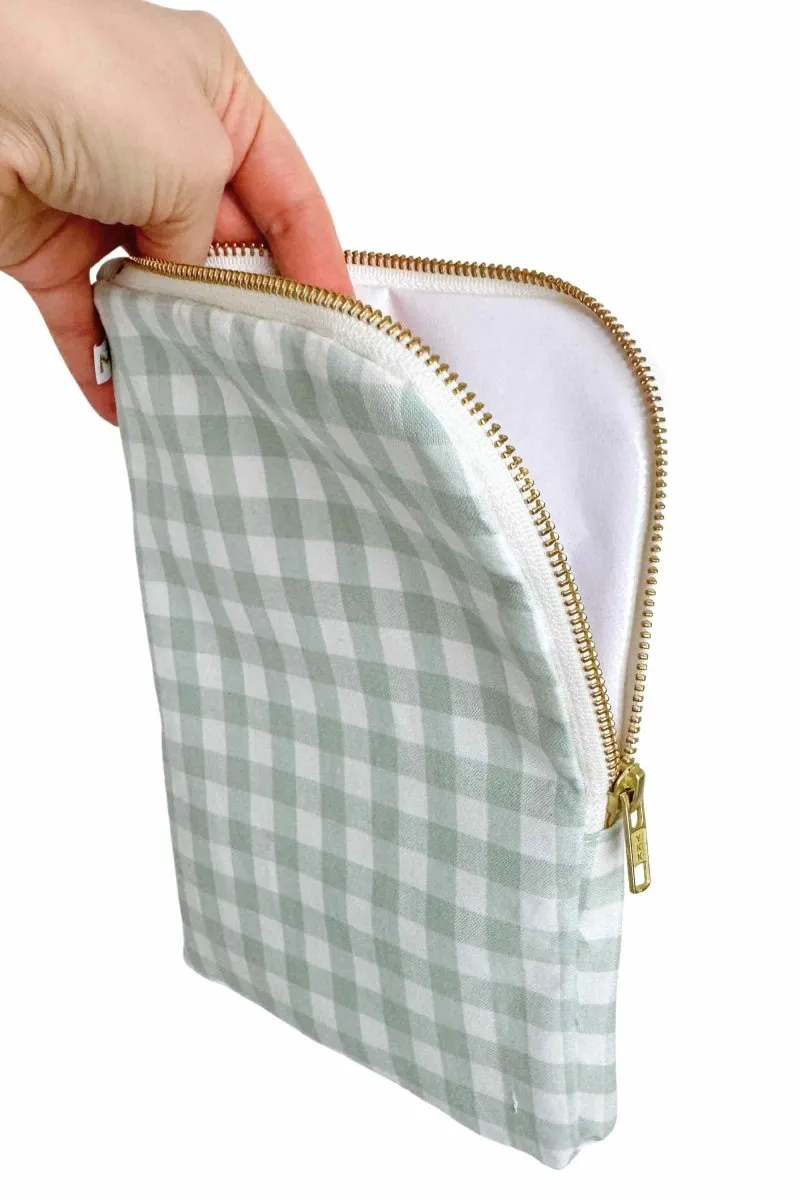 Sage Gingham Everyday Travel Diaper Pouch
