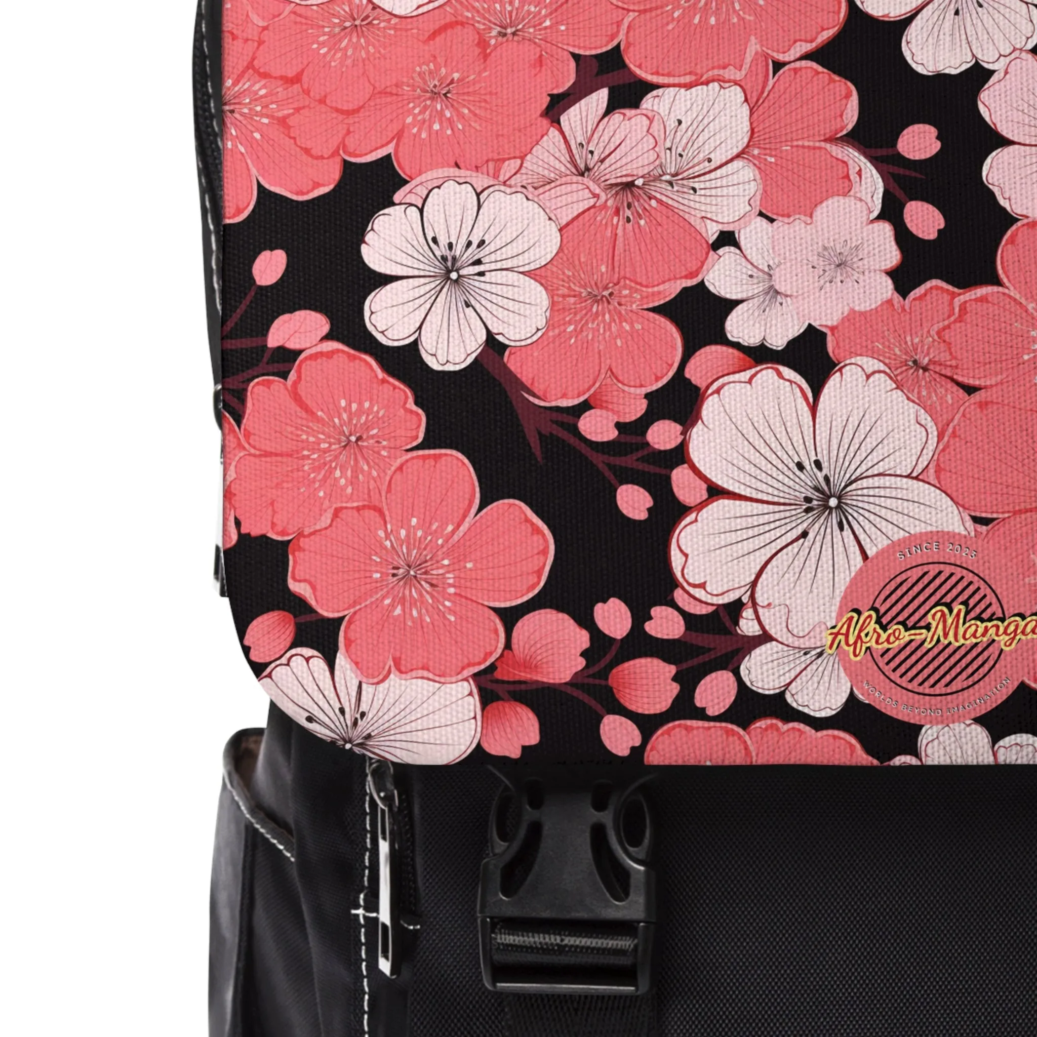 Sakura Unisex Casual Shoulder Backpack