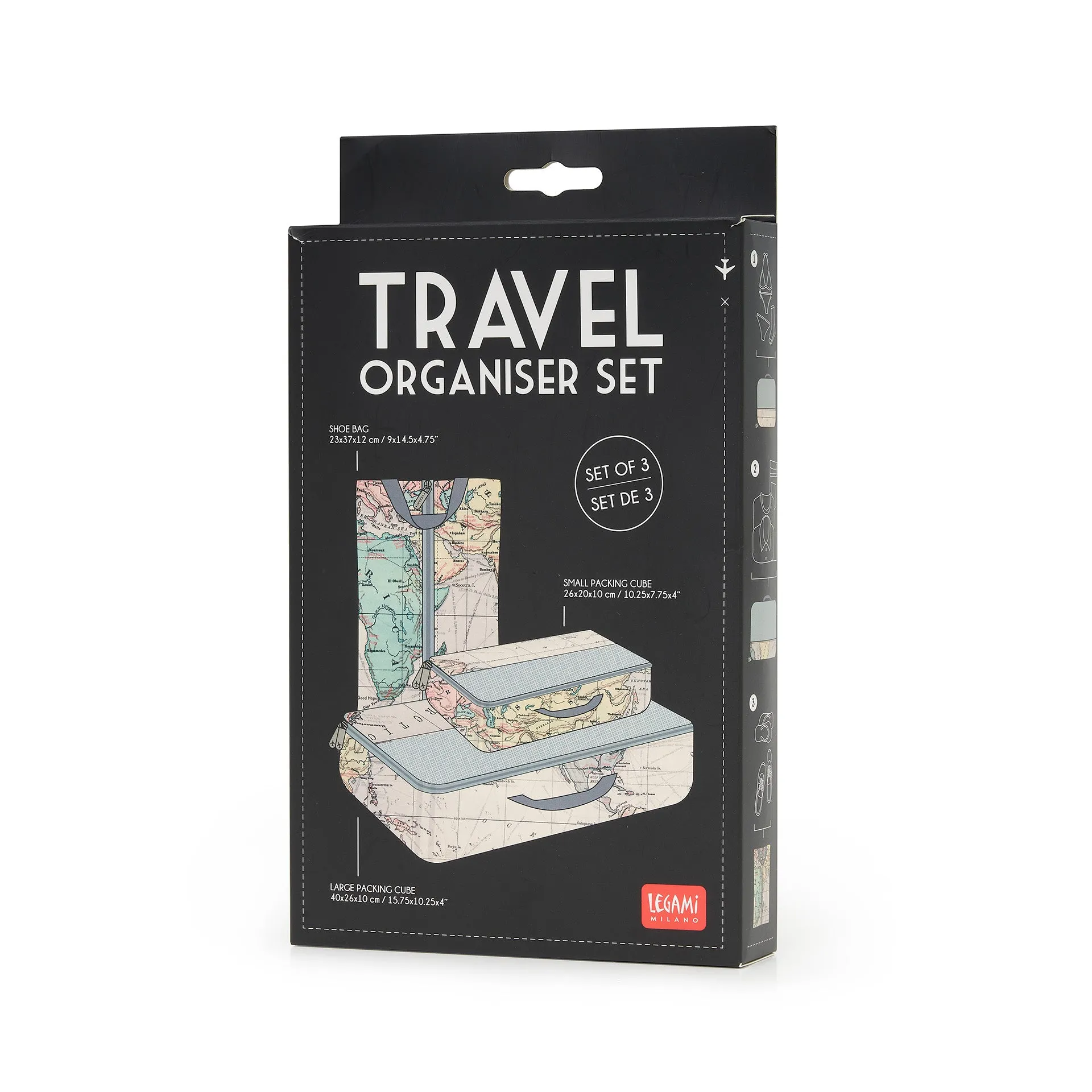 Set Of 3 Travel Bags - Travel Organiser Set - Travel