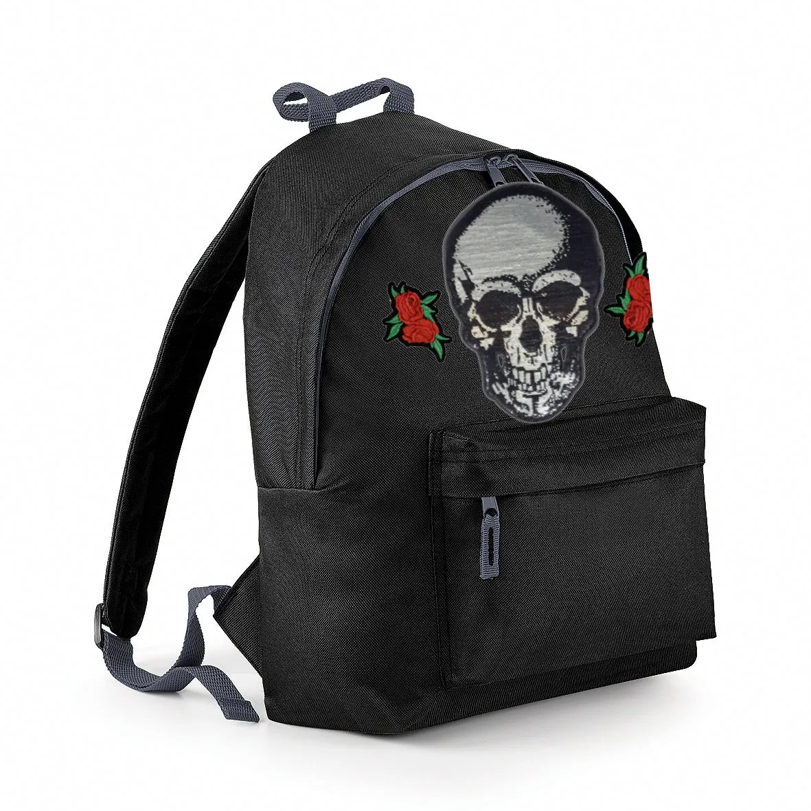 Silver Skull & Roses Maxi Bag