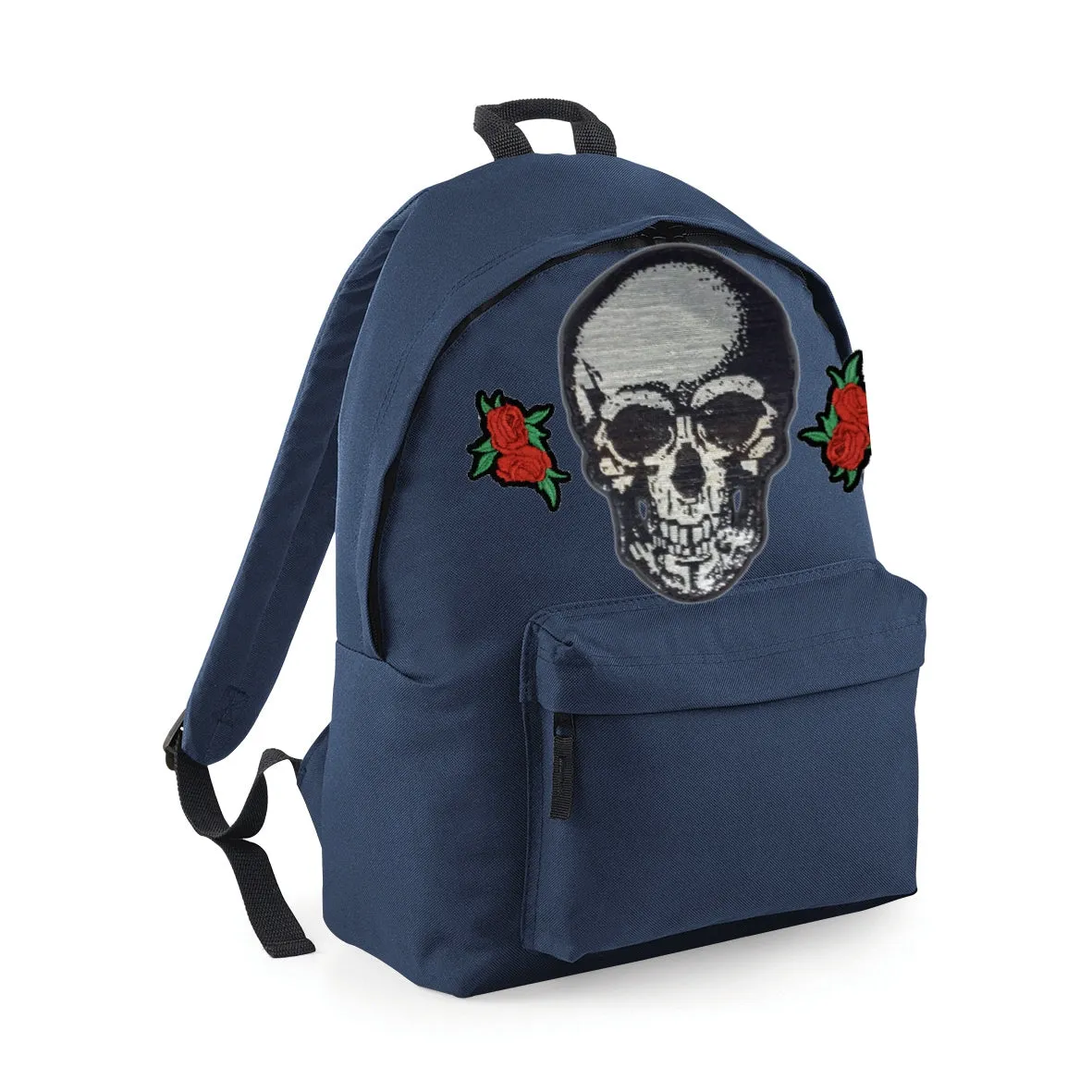Silver Skull & Roses Maxi Bag