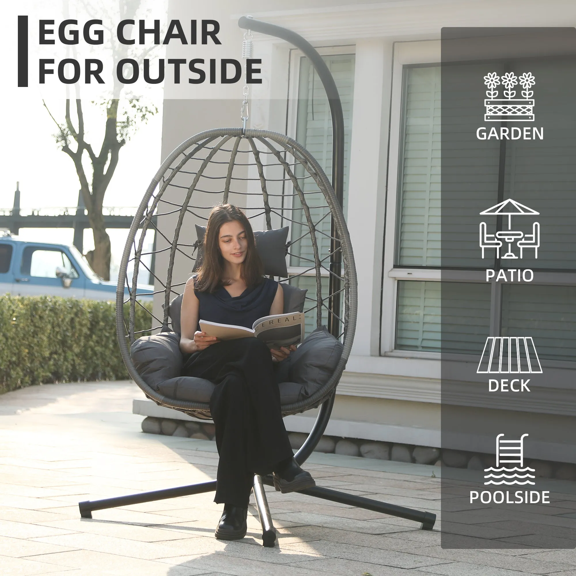 Single Wicker Swing Chair