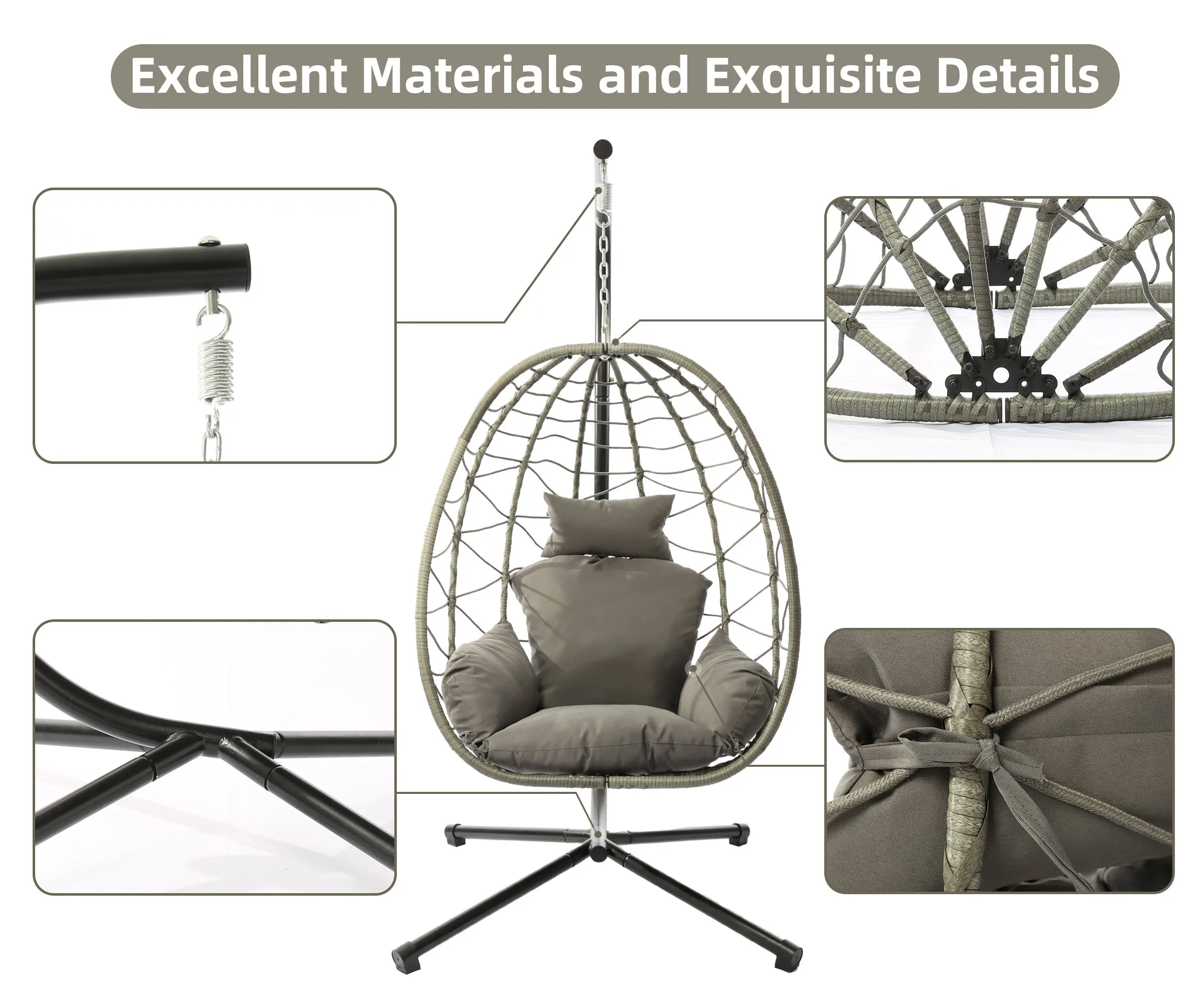 Single Wicker Swing Chair