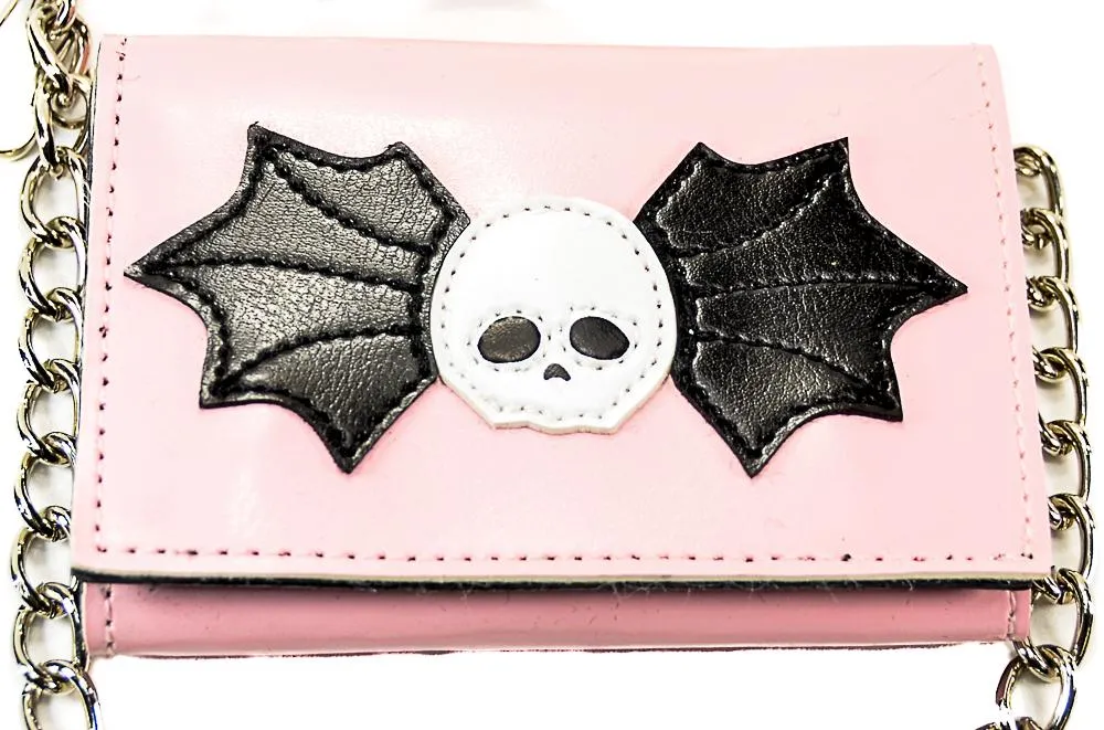 Skull And Wing Patched Wallet
