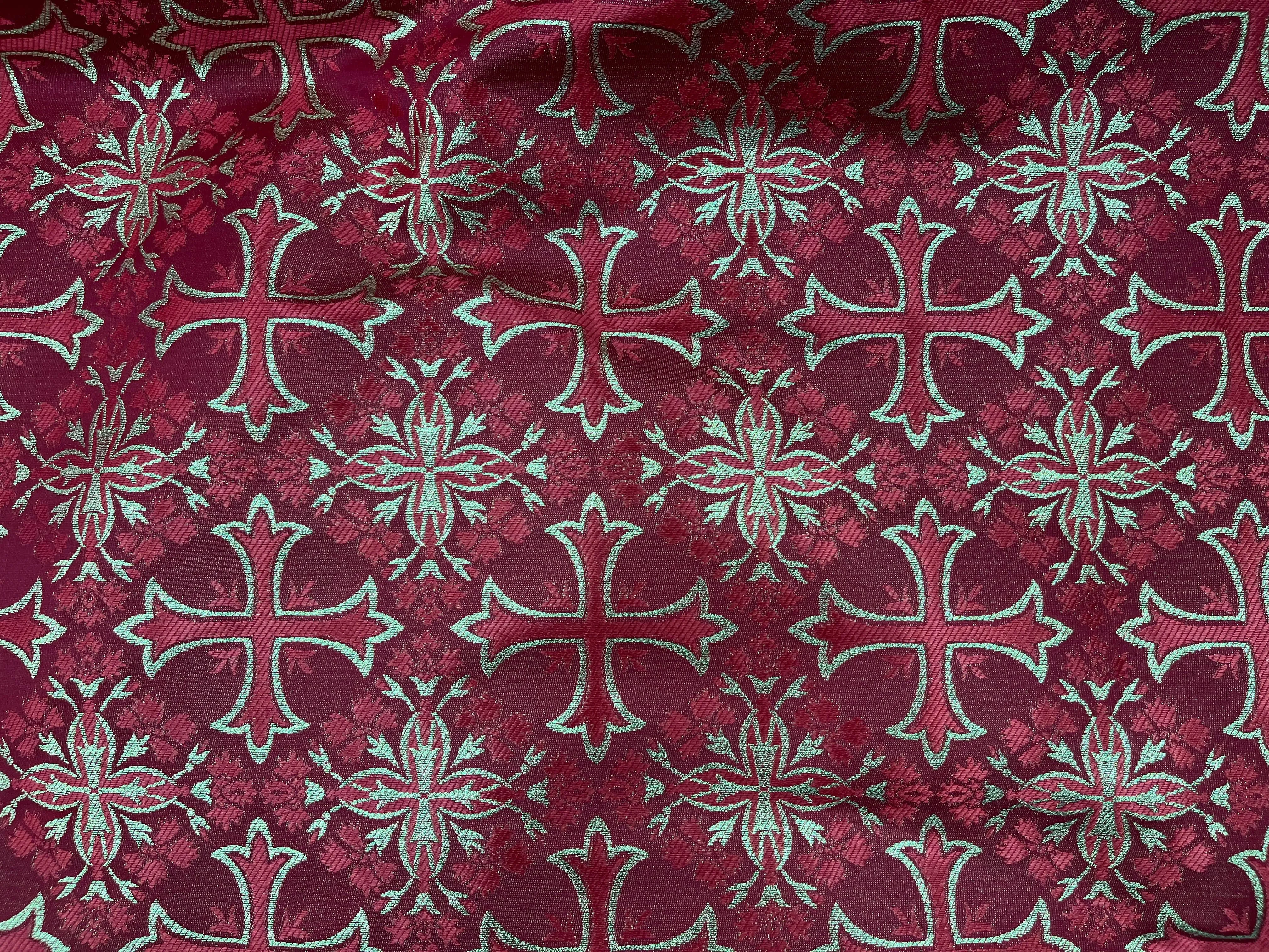 Spiritual Brocade Fabric - Design Cross