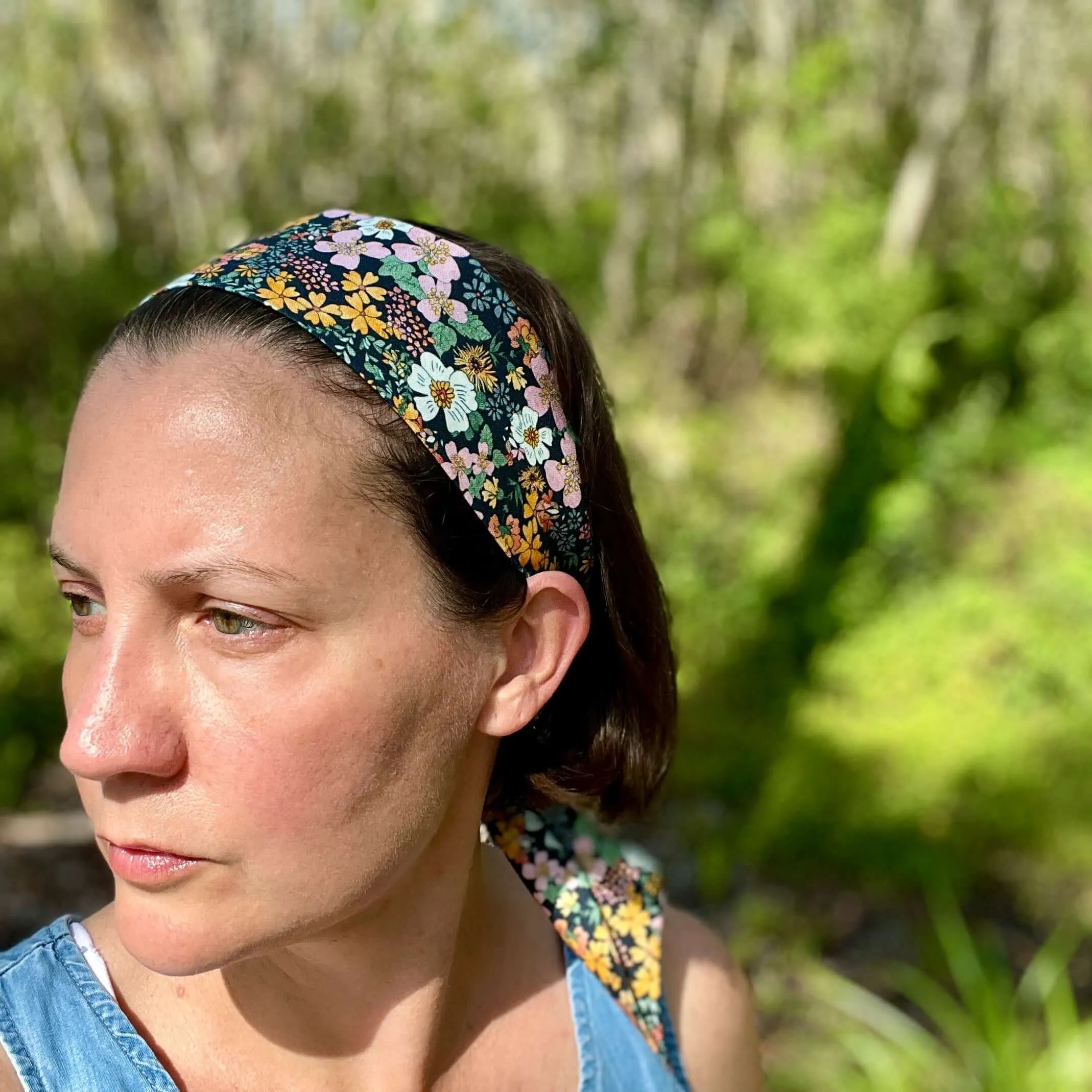 Spring Floral Slim Scarf - Retro Floral