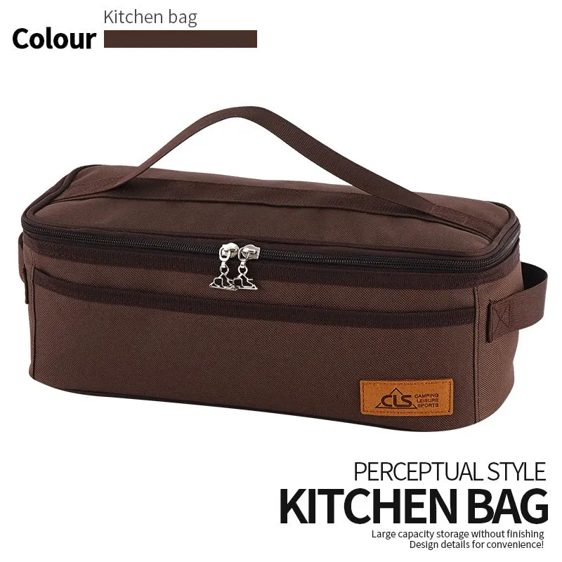 Tableware Storage Bag Outdoor Camping Barbecue Tableware Storage Bag