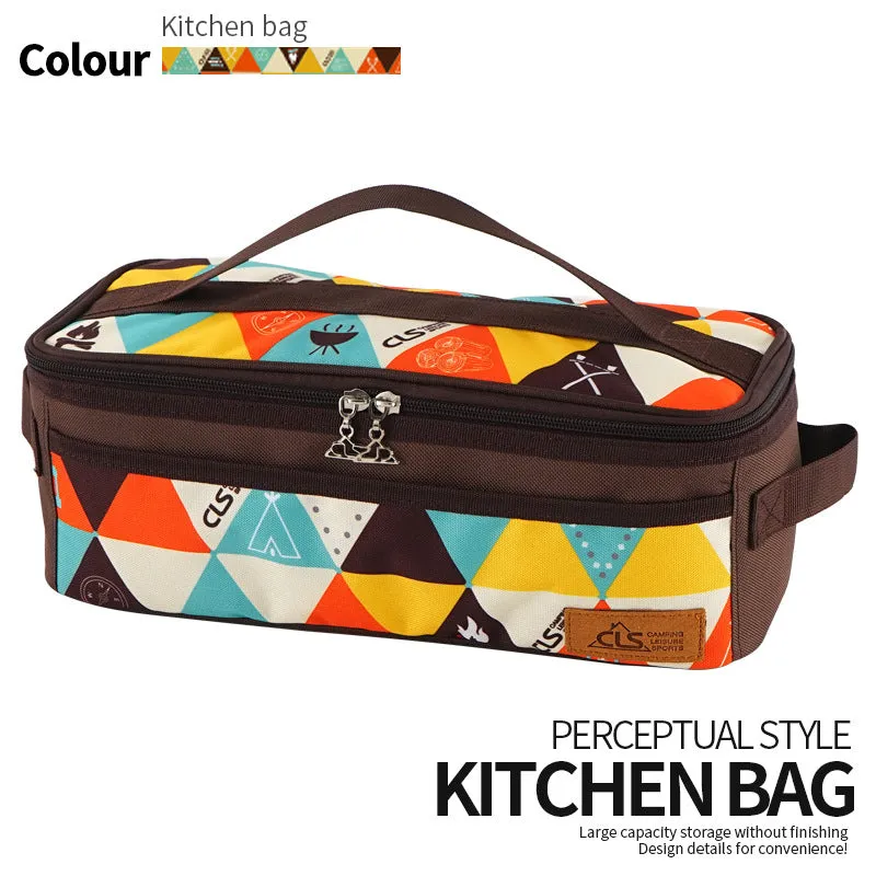Tableware Storage Bag Outdoor Camping Barbecue Tableware Storage Bag