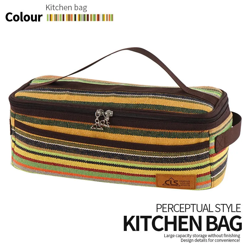 Tableware Storage Bag Outdoor Camping Barbecue Tableware Storage Bag
