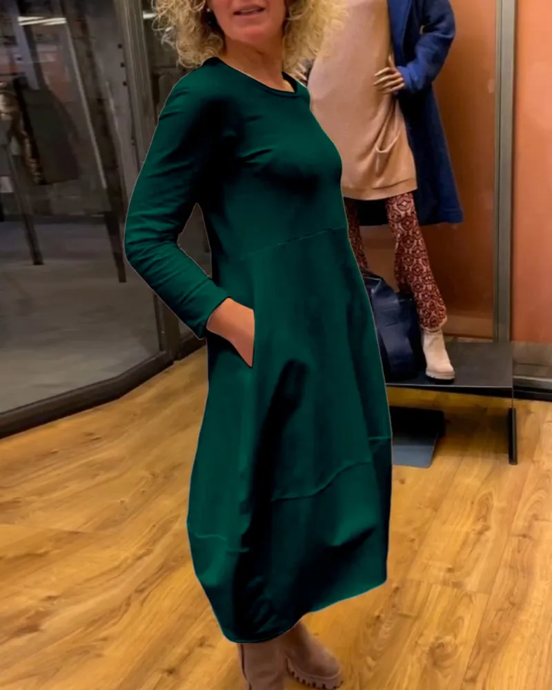 TastyHottie - Elegant Solid Color Dress