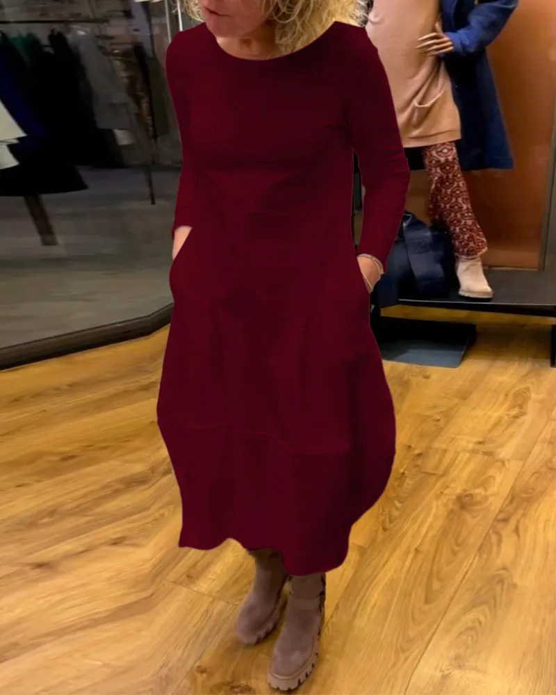 TastyHottie - Elegant Solid Color Dress