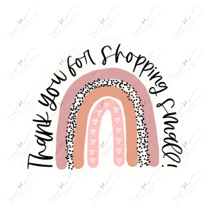Thank you for shopping small rainbow - business sticker set