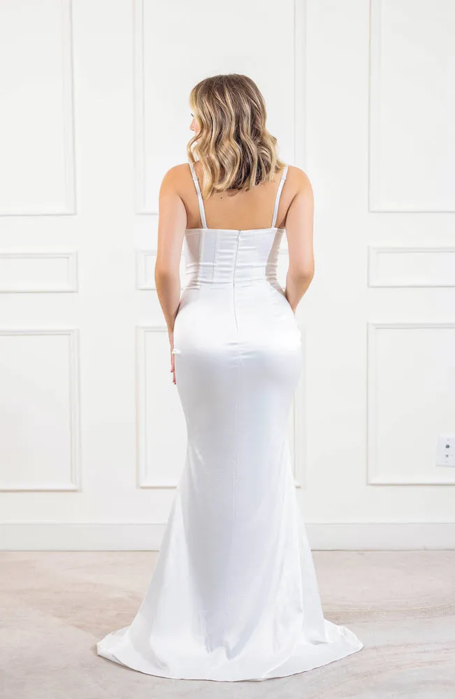 The Sabrina Gown (Bridal White)