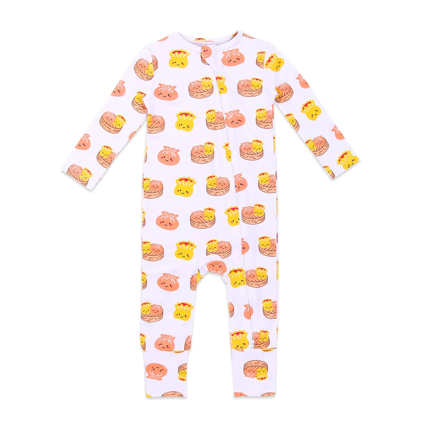 THE WEE BEAN | Kidswear | Bamboo Convertible Zip Romper - Dim Sum
