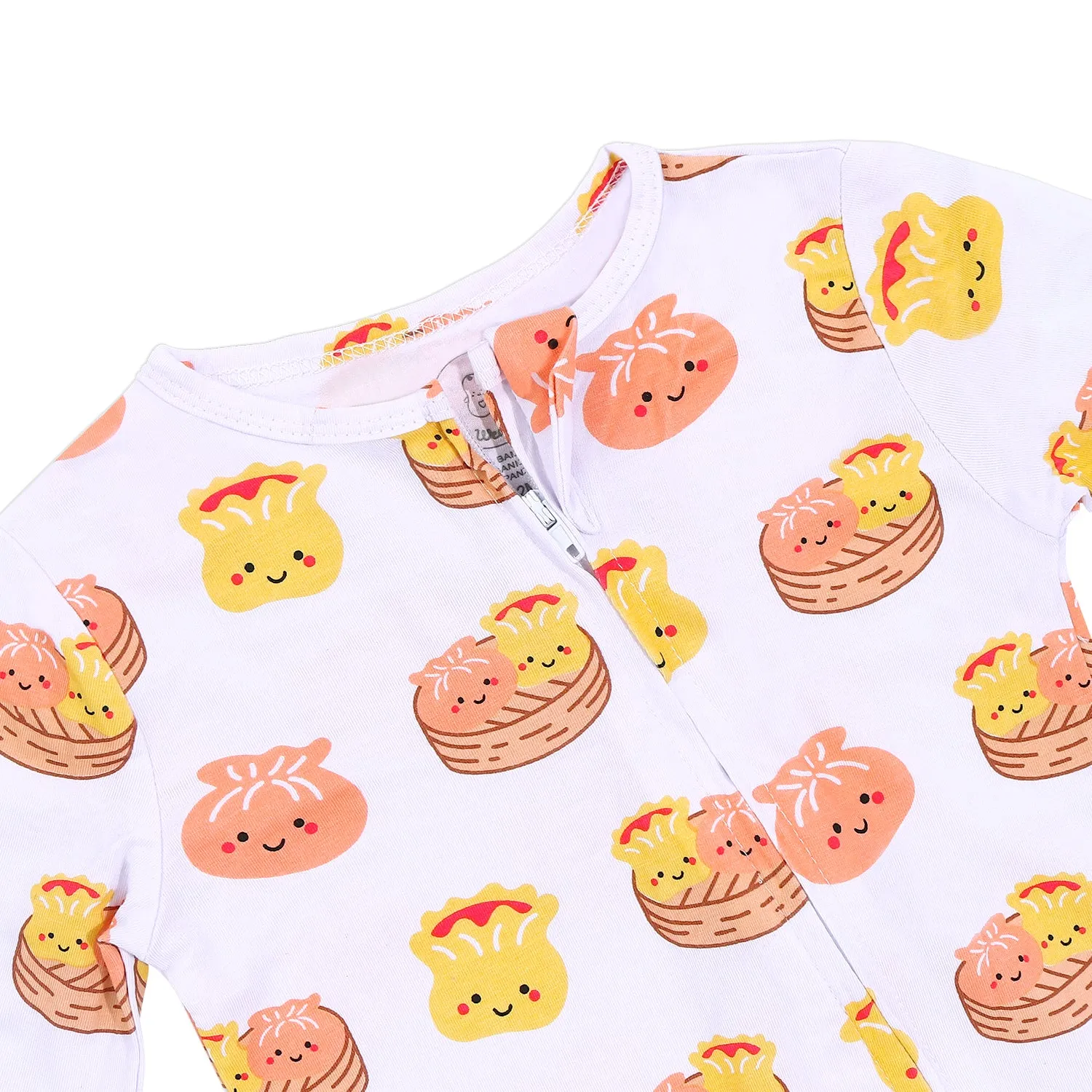 THE WEE BEAN | Kidswear | Bamboo Convertible Zip Romper - Dim Sum