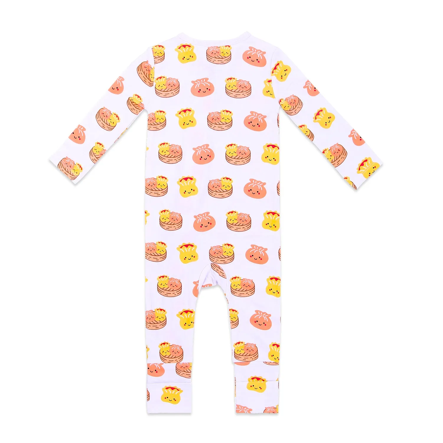 THE WEE BEAN | Kidswear | Bamboo Convertible Zip Romper - Dim Sum