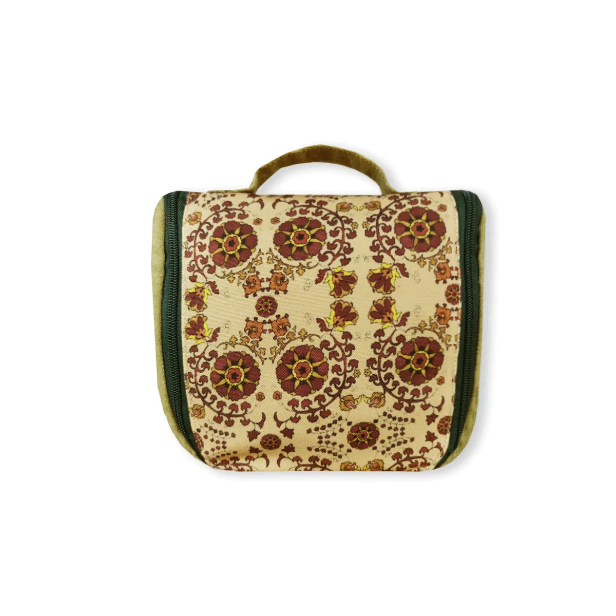 Toiletry Organizer - Green Maroon Suzani Floral