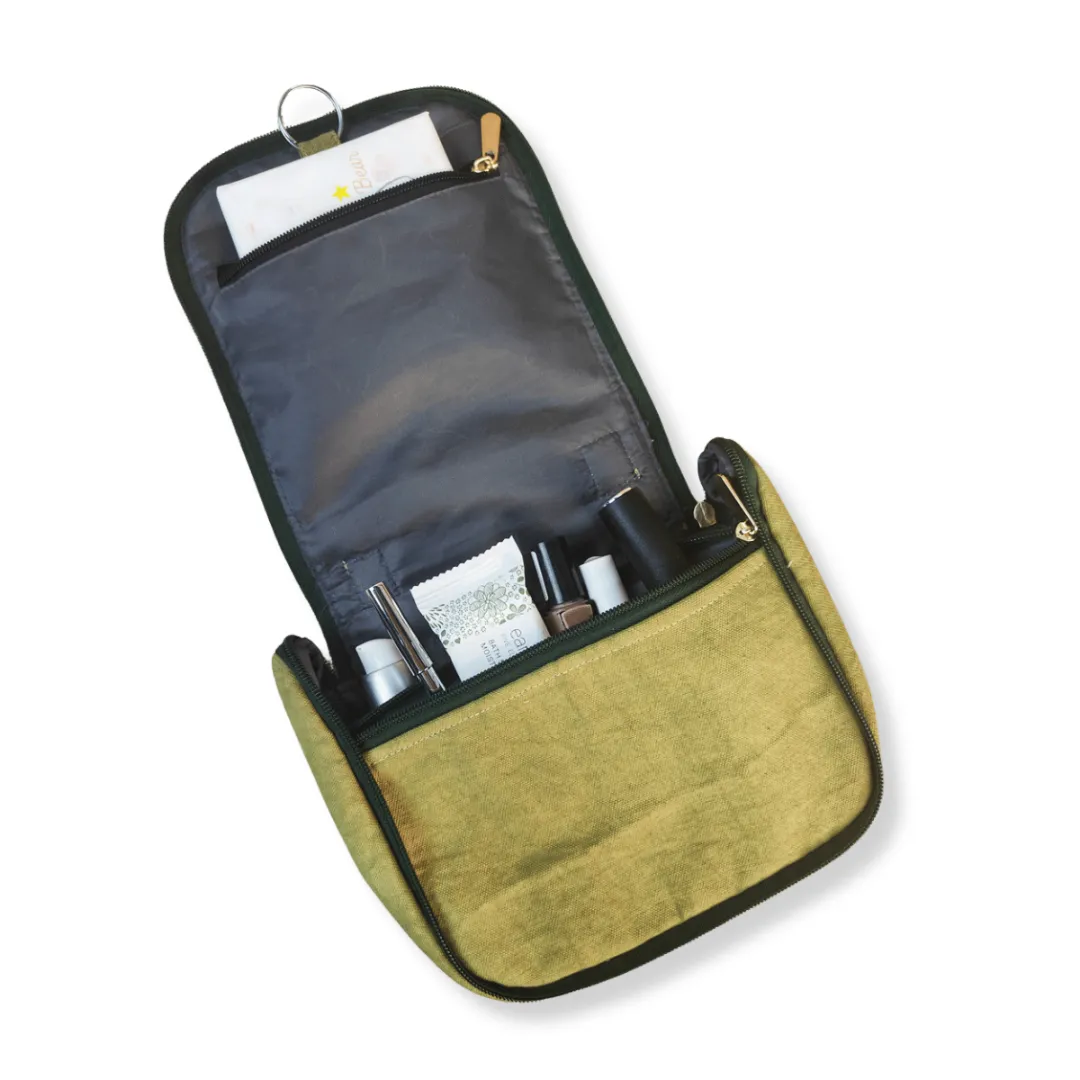 Toiletry Organizer - Green Maroon Suzani Floral