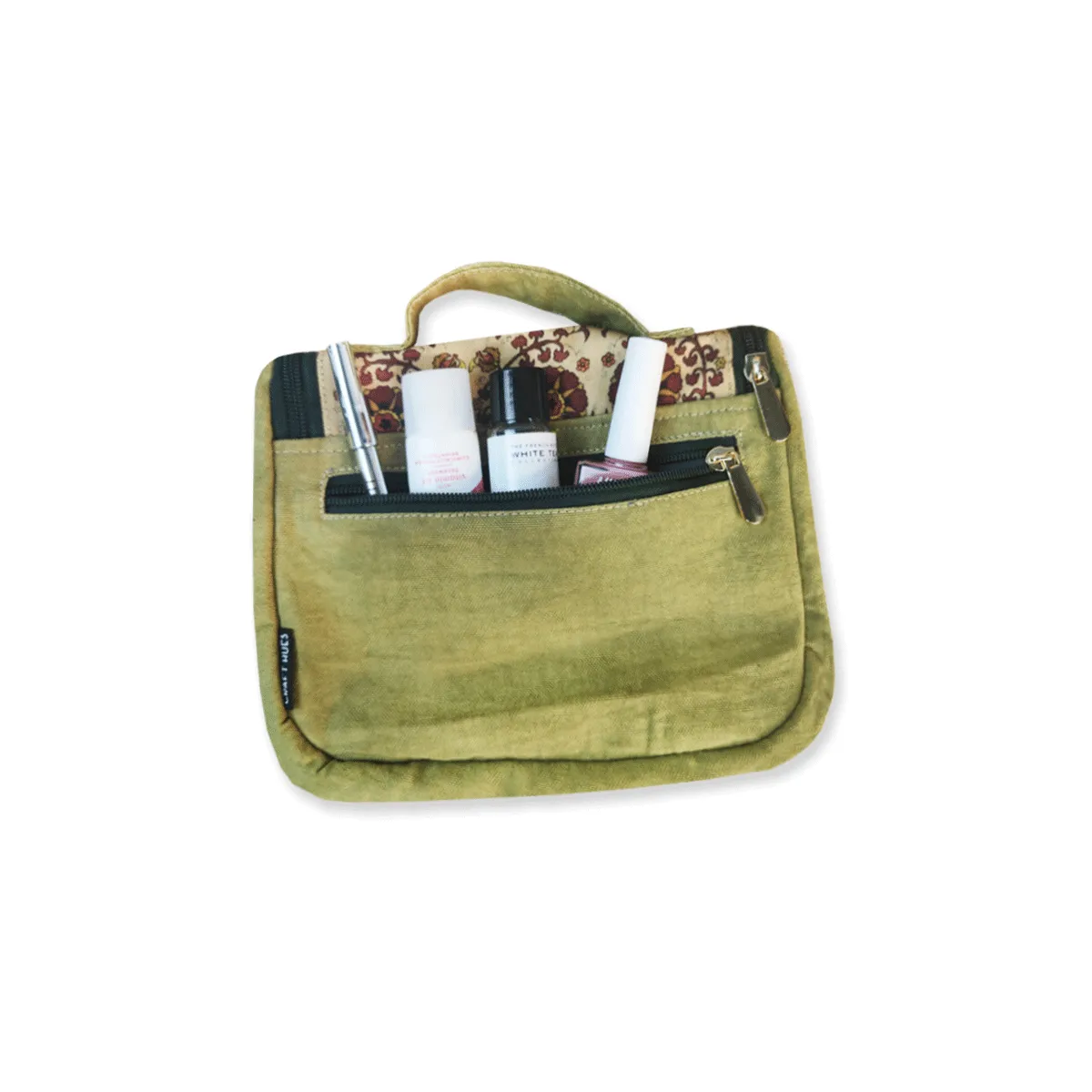 Toiletry Organizer - Green Maroon Suzani Floral