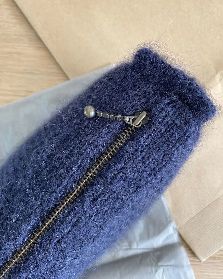 UDENLANDSKE FORHANDLERE Zipper 17 cm - Navy - Wholesale