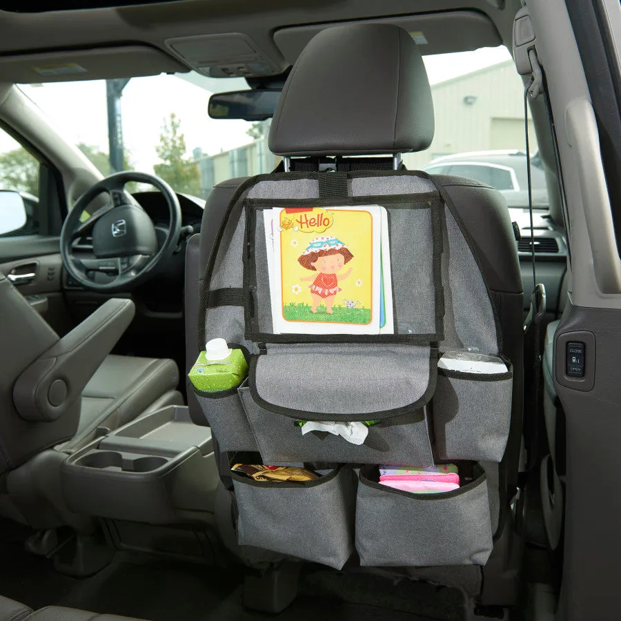 Universal Deluxe Car Backseat Organizer With Clear Pocket