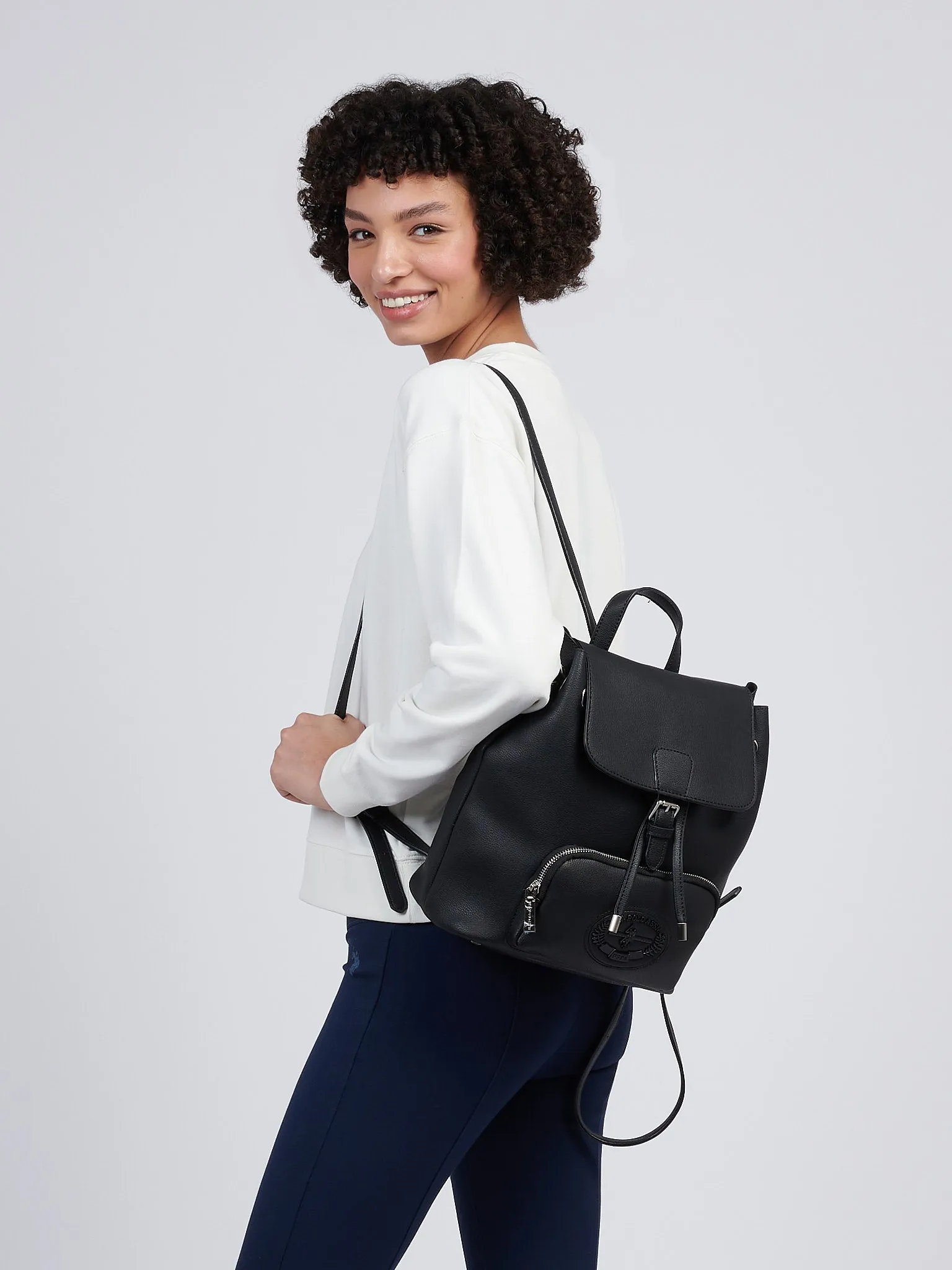 U.S. Polo Assn. Womens Retro Backpack in Black