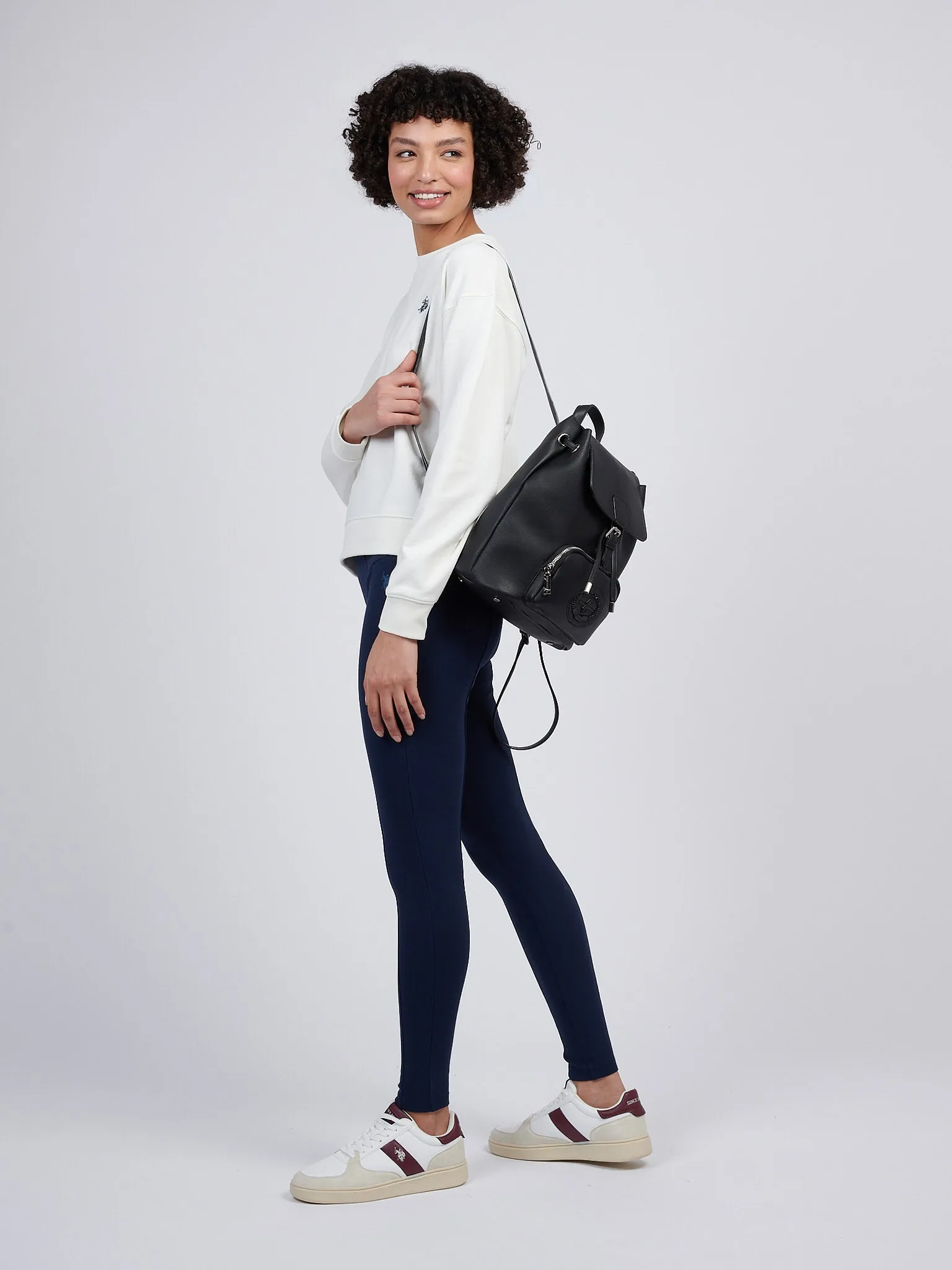 U.S. Polo Assn. Womens Retro Backpack in Black