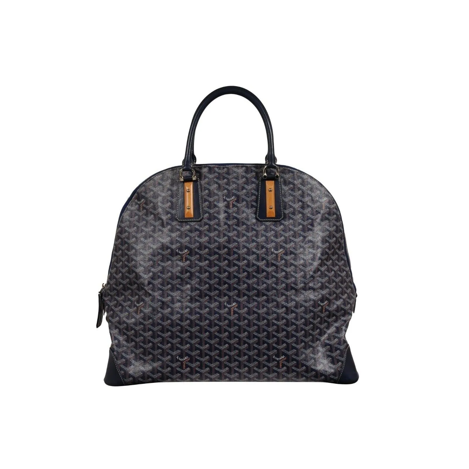 Vendome Sac GM Top Handle Tote Bag Navy Blue Computer Carry On Travel