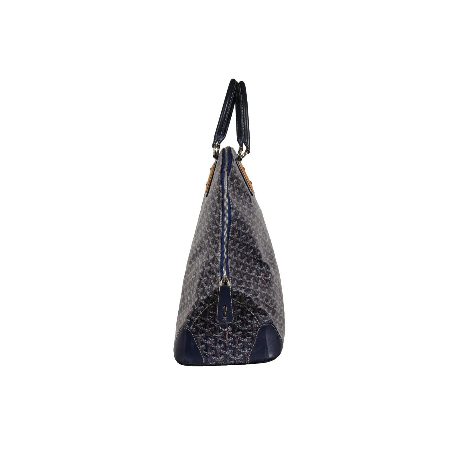 Vendome Sac GM Top Handle Tote Bag Navy Blue Computer Carry On Travel