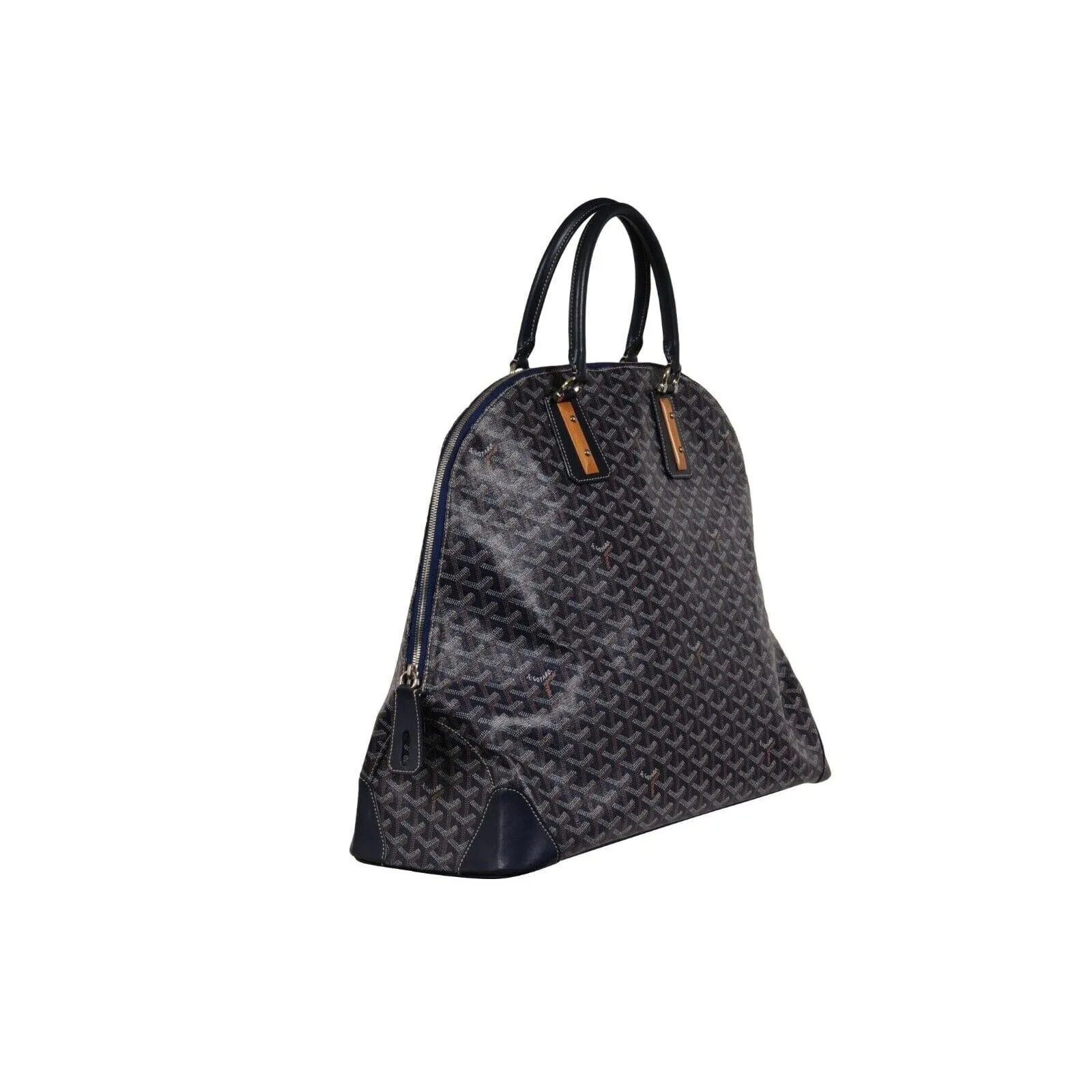 Vendome Sac GM Top Handle Tote Bag Navy Blue Computer Carry On Travel