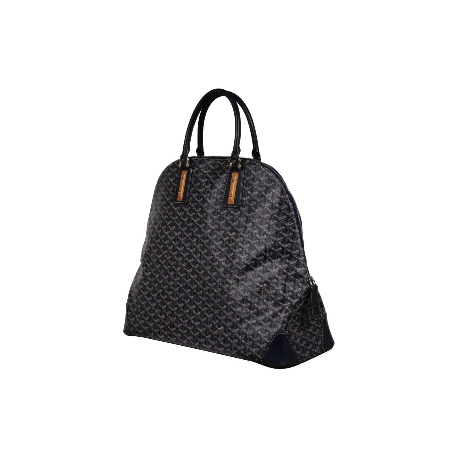 Vendome Sac GM Top Handle Tote Bag Navy Blue Computer Carry On Travel