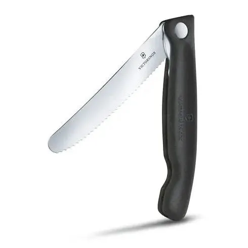 Victorinox Swiss Classic Foldable Paring Knife , 11 CM , Wavy Black Blister.