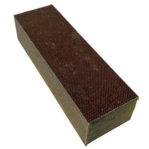 Vintage Canvas Micarta Block- NATURAL BROWN