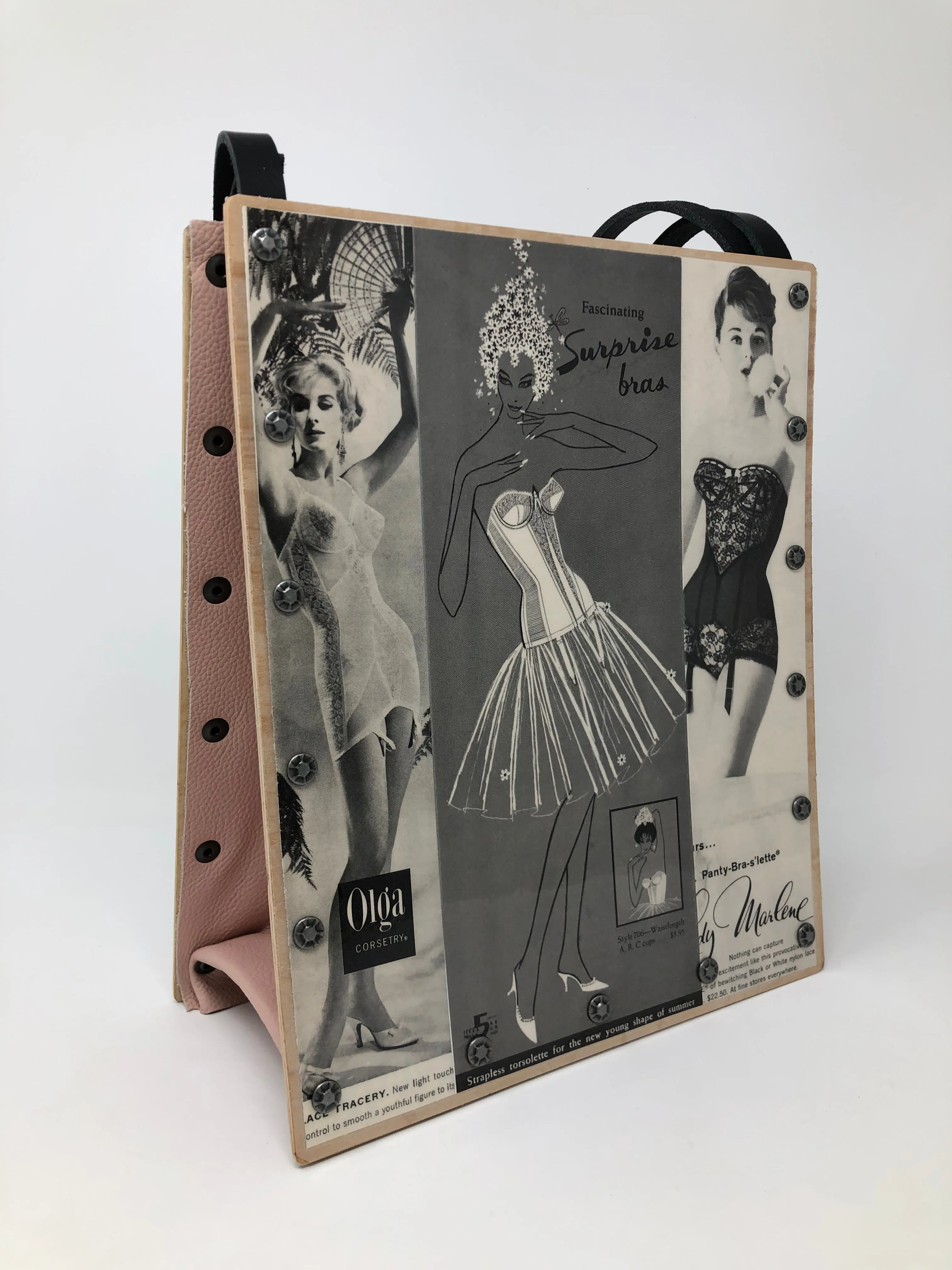 Vintage Graphics Purse - Vintage Lingerie Collage Vogue 1959