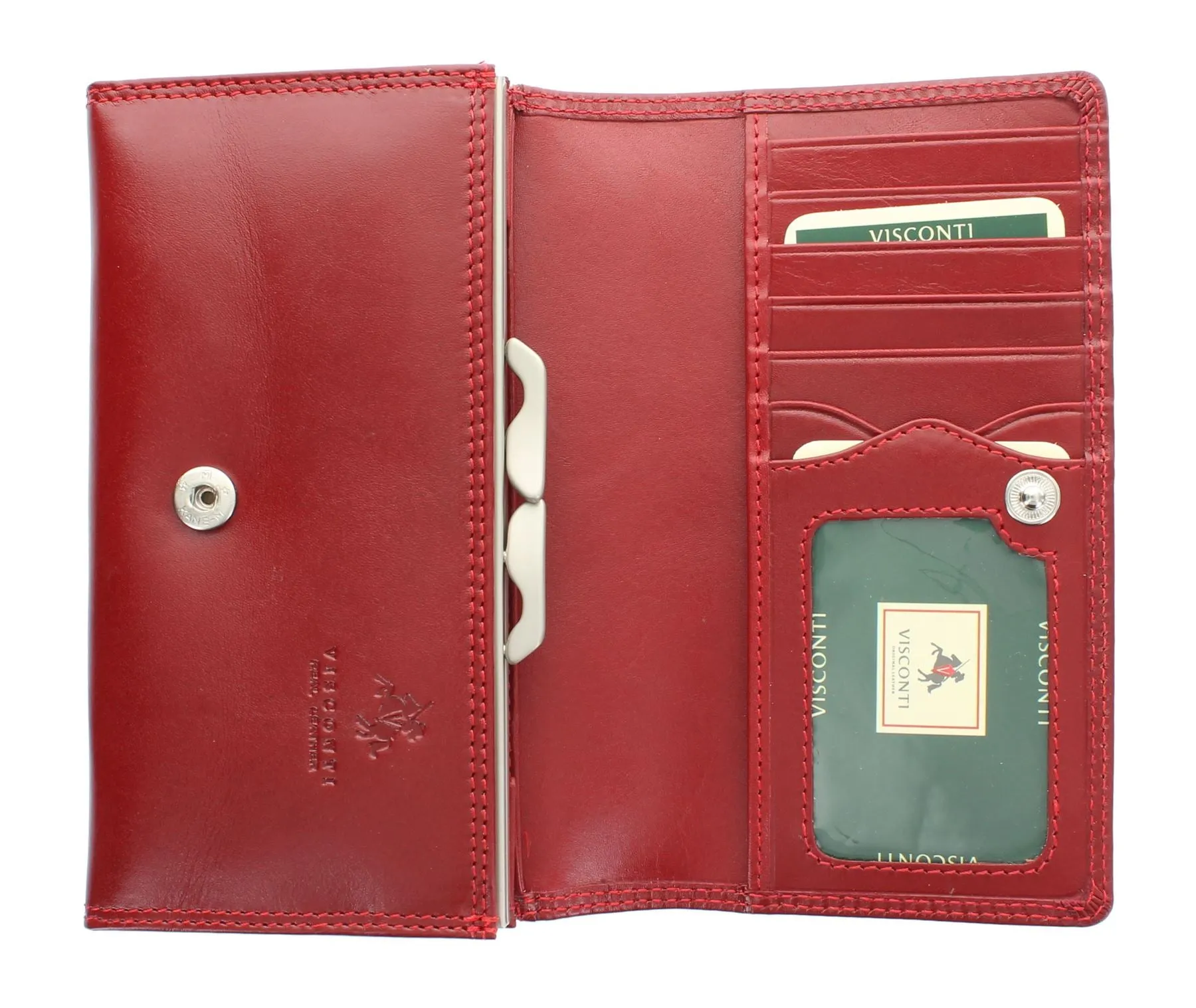 Visconti Monza Collection MARIA Vegetable Tanned Ladies Leather Clip Purse MZ12 RFID blocking