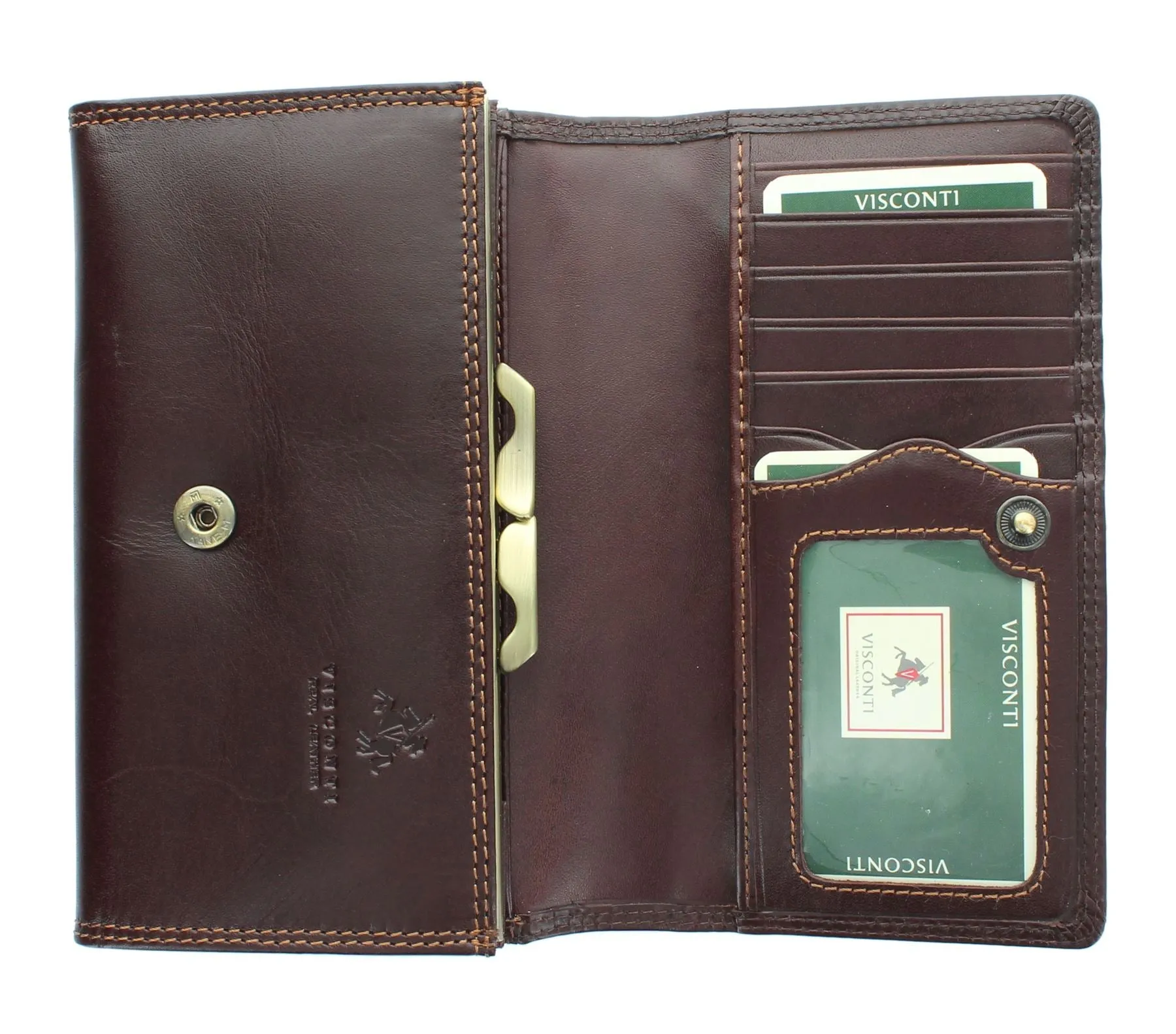 Visconti Monza Collection MARIA Vegetable Tanned Ladies Leather Clip Purse MZ12 RFID blocking