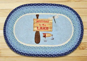 Welcome To The Lake Oval Patch Rug