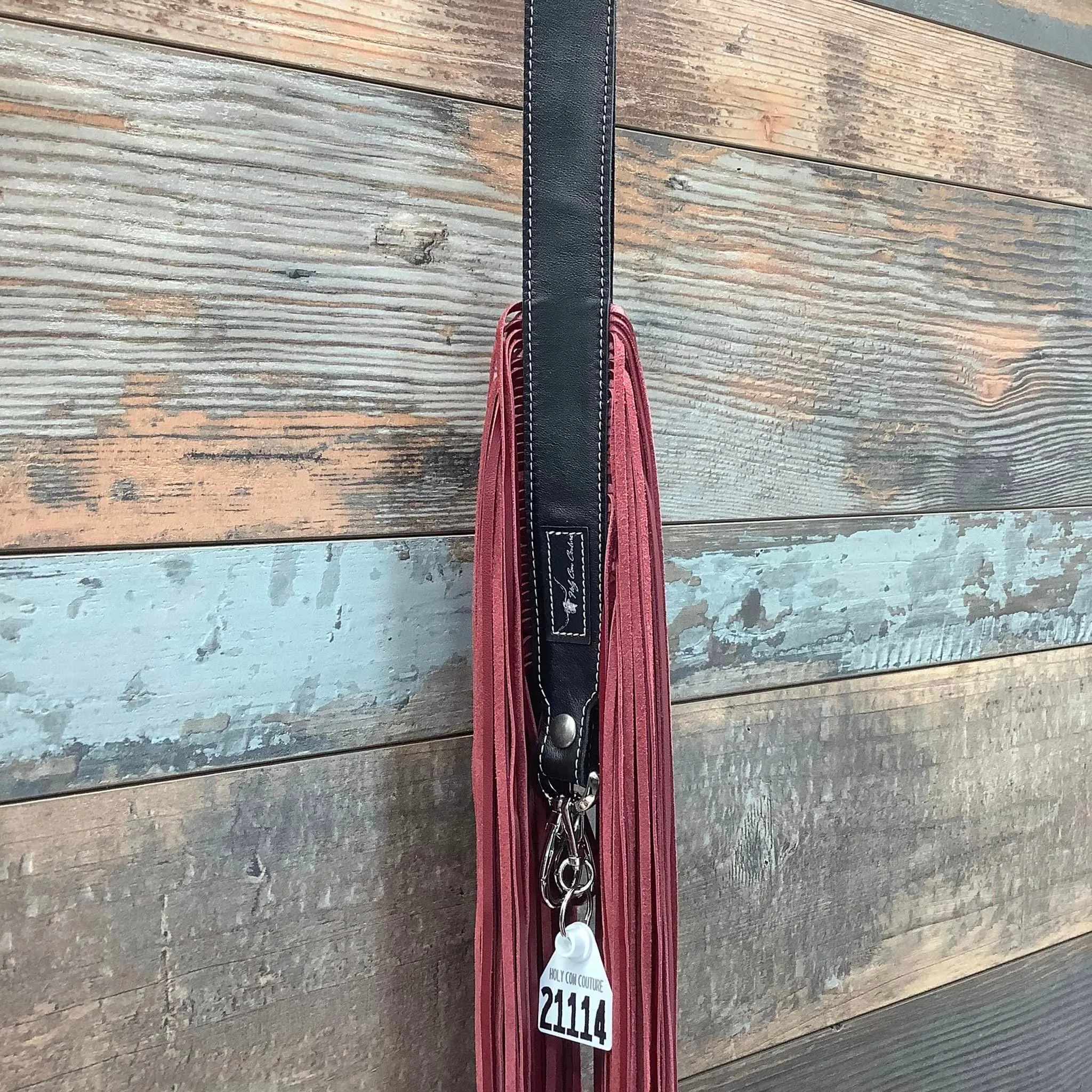 Western Mini Leather Fringe Strap 48" #21114