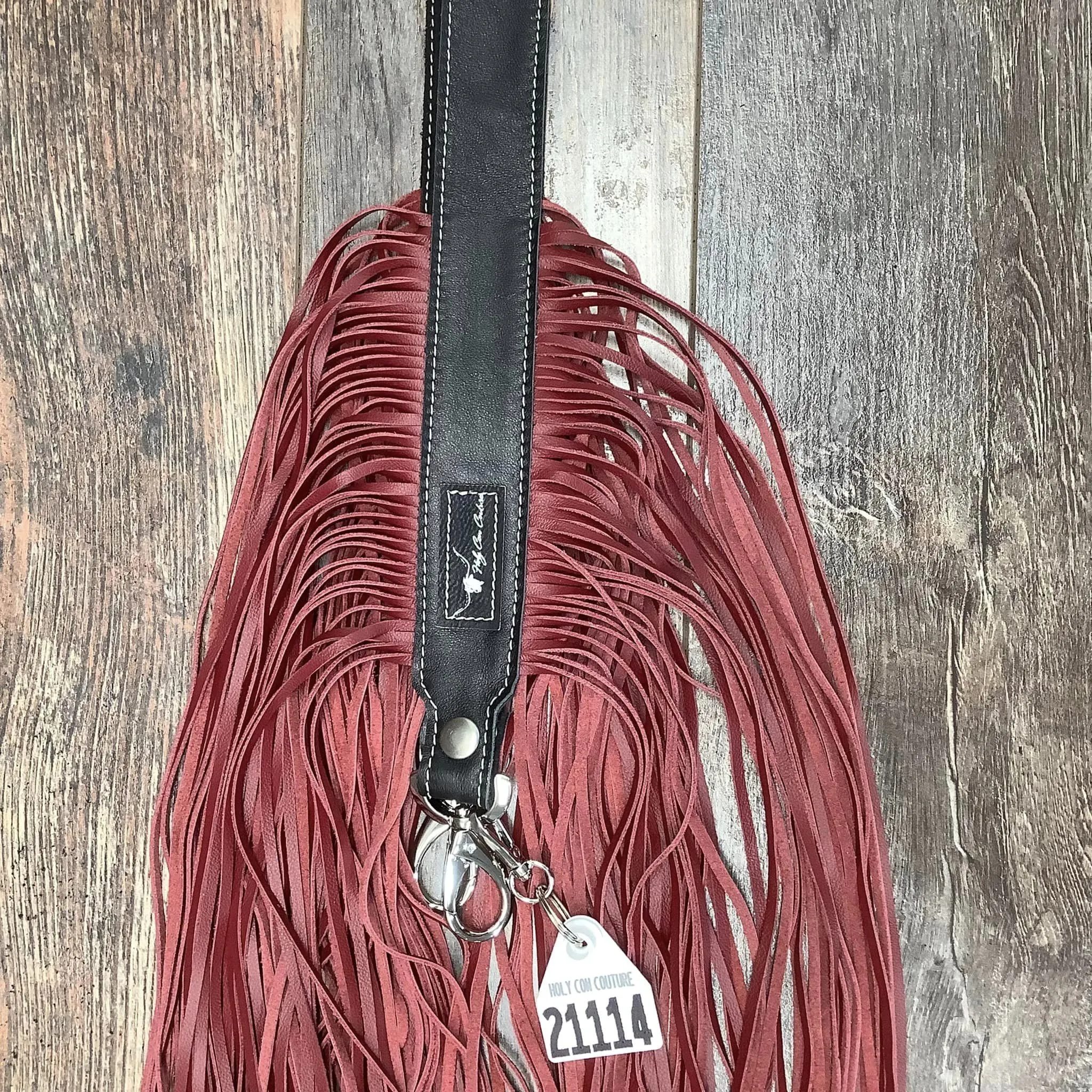 Western Mini Leather Fringe Strap 48" #21114