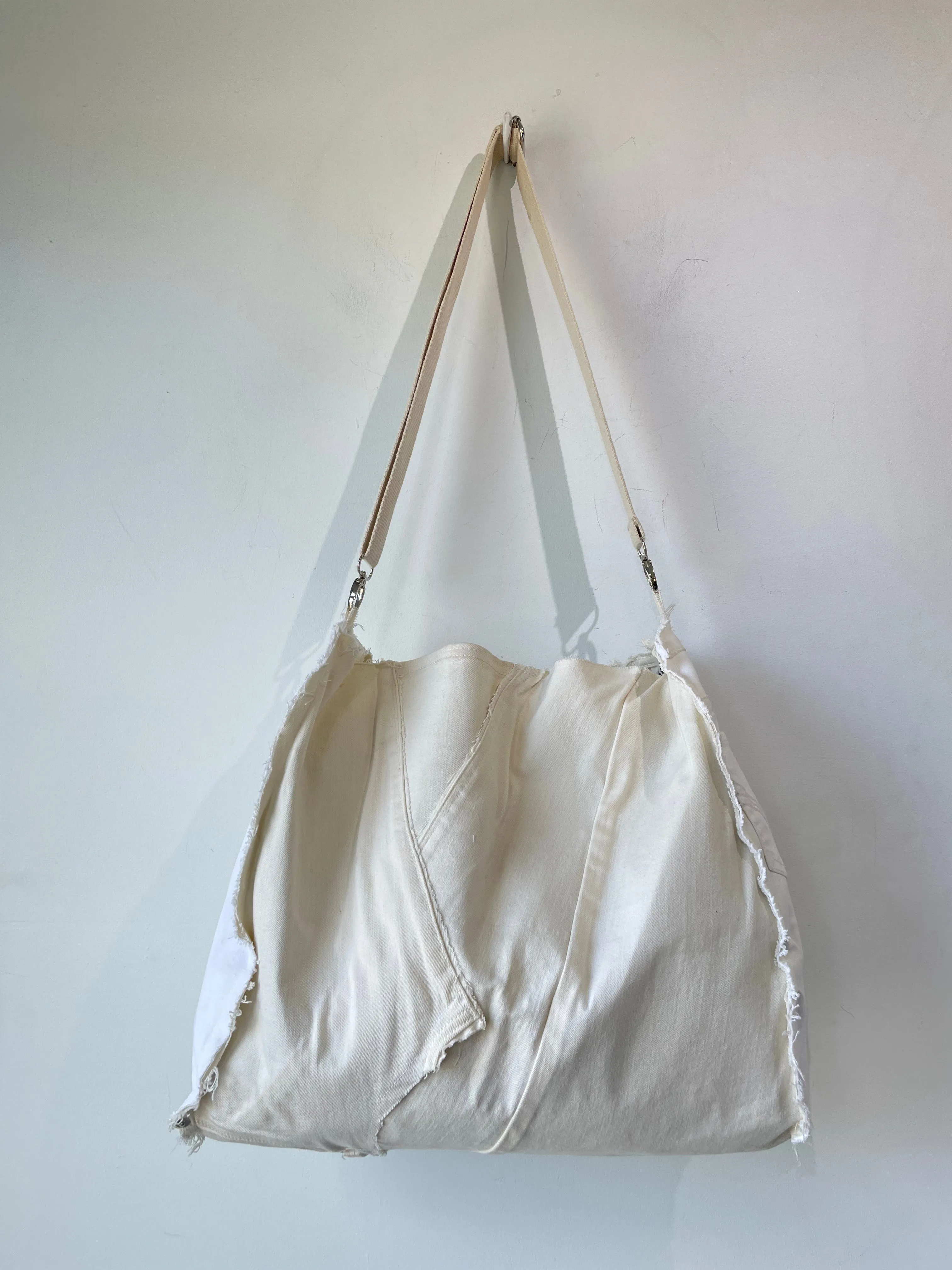 White Handmade Pants Bag