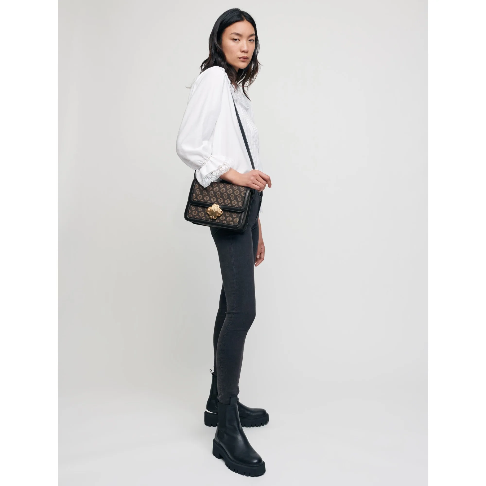 Women Clover Canvas Bag - Brown